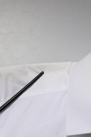 White Cotton GOLD Long Sleeves Dress Shirt