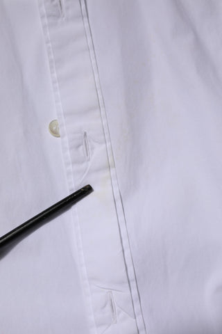 Camisa de vestir de manga larga GOLD de algodón blanca