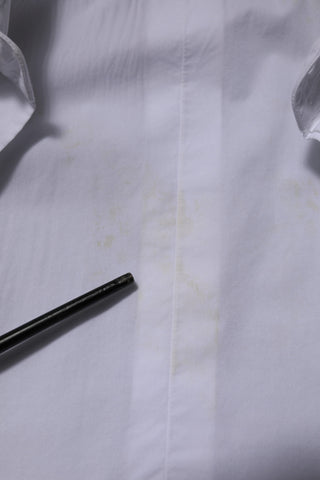 Camisa de vestir de manga larga GOLD de algodón blanca