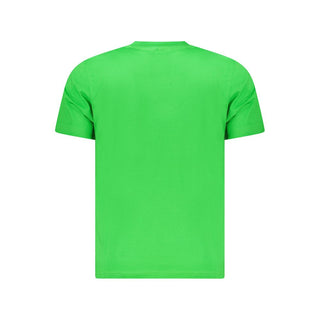 Camiseta verde de algodón para hombre
