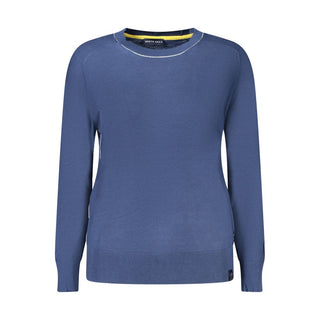Blauer Viskose-Pullover für Damen