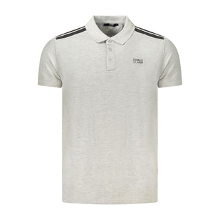 Polo gris de algodón para hombre