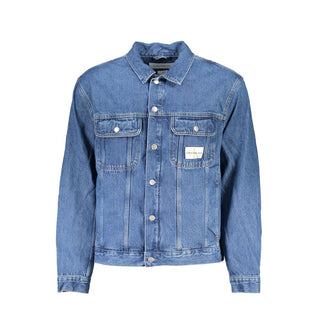 Chaqueta de algodón azul para hombre