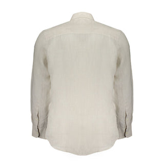 Beige Linen Men Shirt