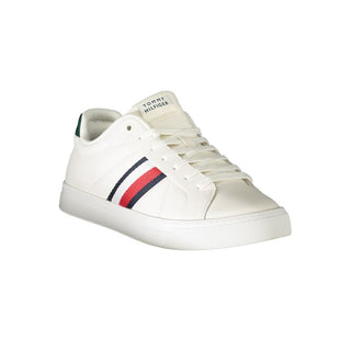 Weiße Leder-Herrensneaker