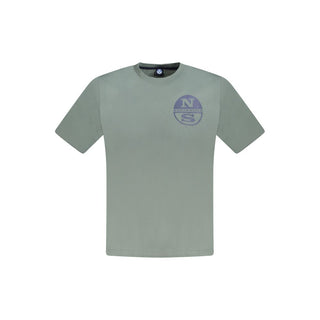 Camiseta verde de algodón para hombre