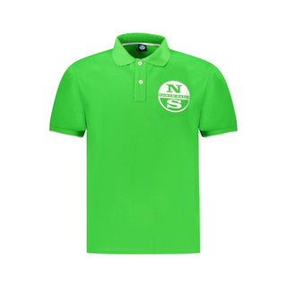 Polo verde de algodón para hombre