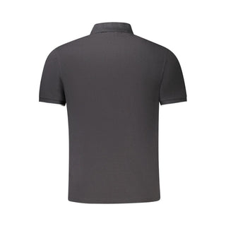 Polo negro de algodón para hombre