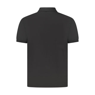 Black Cotton Men Polo