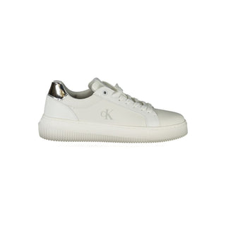 Weiße Damen-Sneaker aus Polyurethan
