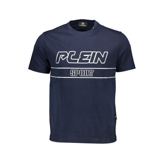 Camiseta de algodón azul para hombre