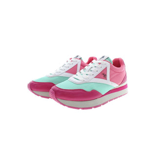 Zapatillas para mujer de poliéster rosa