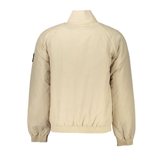 Beige Polyamid-Herrenjacke