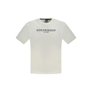 Camiseta blanca de algodón para hombre