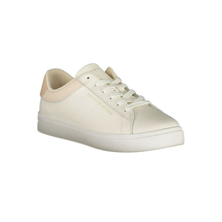 Beiger Polyurethan-Sneaker für Damen