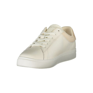 Beiger Polyurethan-Sneaker für Damen