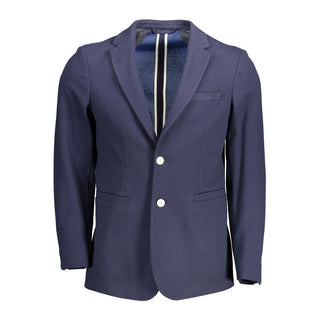 Blu Polyester Men's Jacket