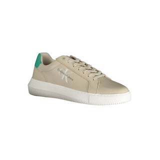 Beigefarbener Herren-Sneaker aus Leder