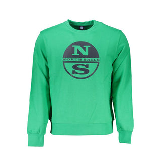 Suéter verde de algodón para hombre