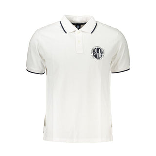 Polo de algodón blanco para hombre