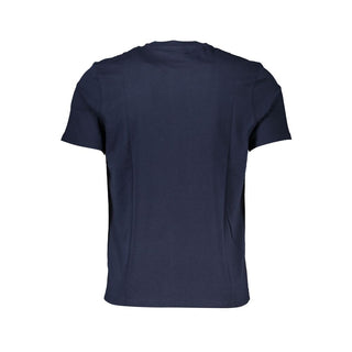Blaues Baumwoll-Herren-T-Shirt