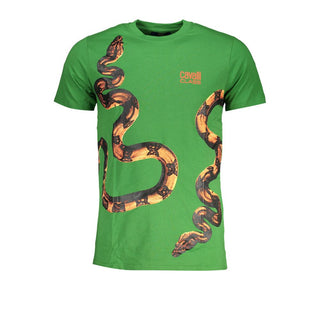 Camiseta verde de algodón para hombre