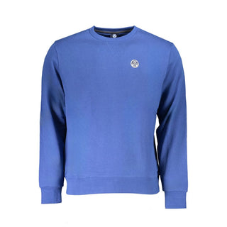 Blue Cotton Men Sweatshirt