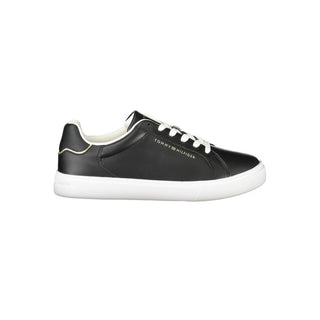 Schwarze Leder-Sneaker für Damen