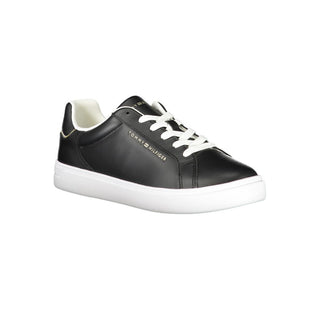 Schwarze Leder-Sneaker für Damen