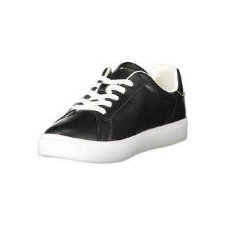 Schwarze Leder-Sneaker für Damen