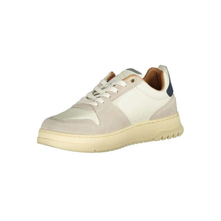 Weiße Polyurethan-Sneaker für Herren