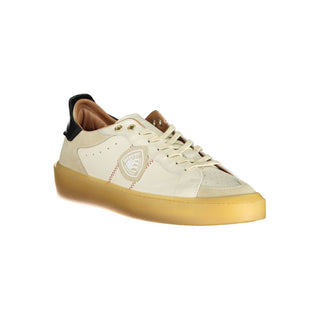 Weiße Leder-Herrensneaker