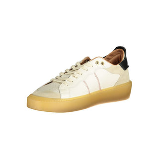 Weiße Leder-Herrensneaker