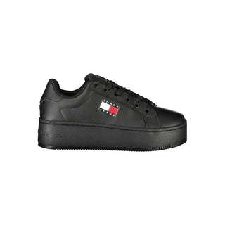 Schwarzer Damen-Sneaker aus Polyurethan