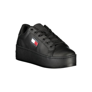 Schwarzer Damen-Sneaker aus Polyurethan