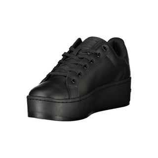 Schwarzer Damen-Sneaker aus Polyurethan