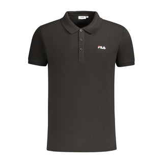 Polo negro de algodón para hombre