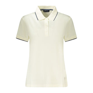 Weißes Modal-Polo für Damen