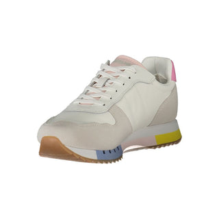 Zapatilla femenina de poliuretano blanca