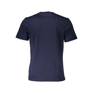 Camiseta de algodón azul para hombre