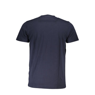 Camiseta de algodón azul para hombre