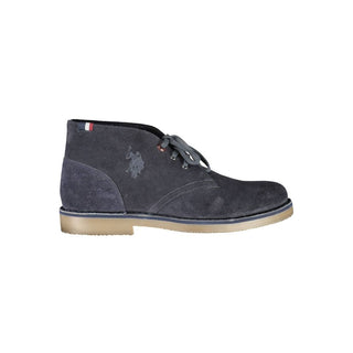 Blauer Herrenstiefel aus Leder
