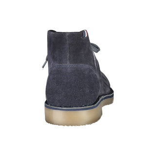Blauer Herrenstiefel aus Leder