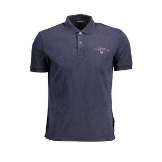 Polo de algodón azul para hombre