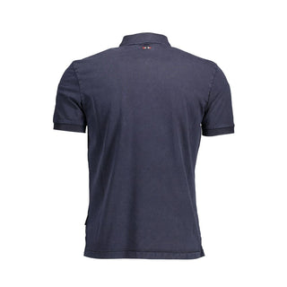 Polo de algodón azul para hombre