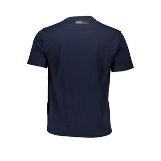 Camiseta de algodón azul para hombre
