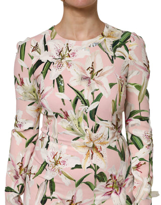 Pink Lily Viscose Sheath Stretch Midi Dress