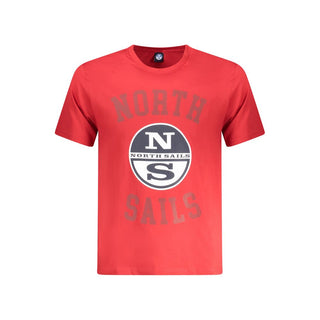 Camiseta de algodón roja para hombre