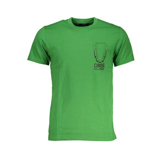Camiseta de algodón verde para hombre