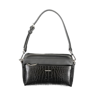 Damenhandtasche aus schwarzem Polyurethan
